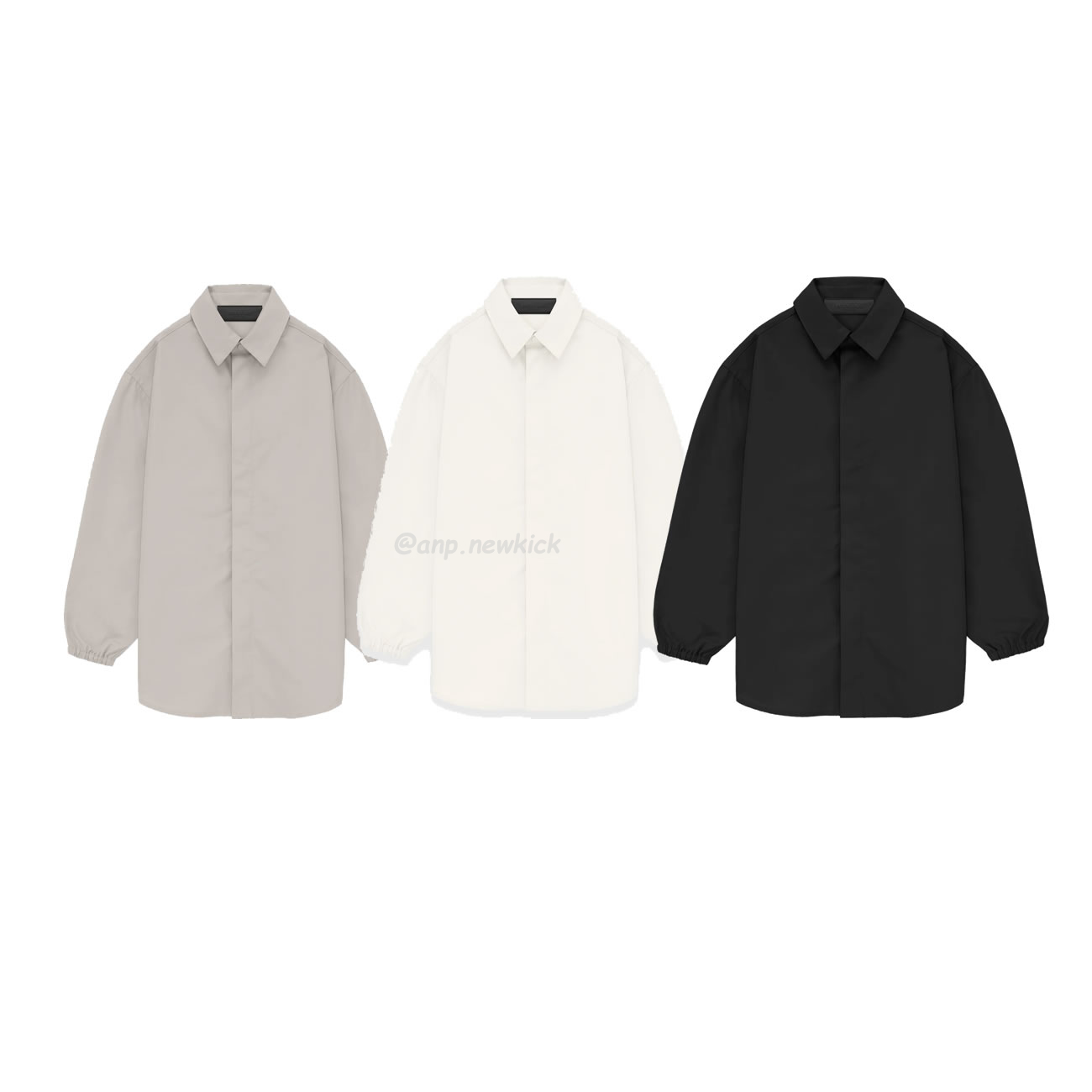 Fear Of God Essentials Fog 23fw Tie Cuffed Shirt Black Apricot Gray S Xl (1) - newkick.vip